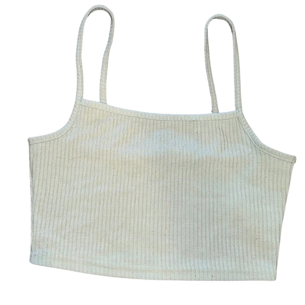 Light Sage H&M Crop Tank